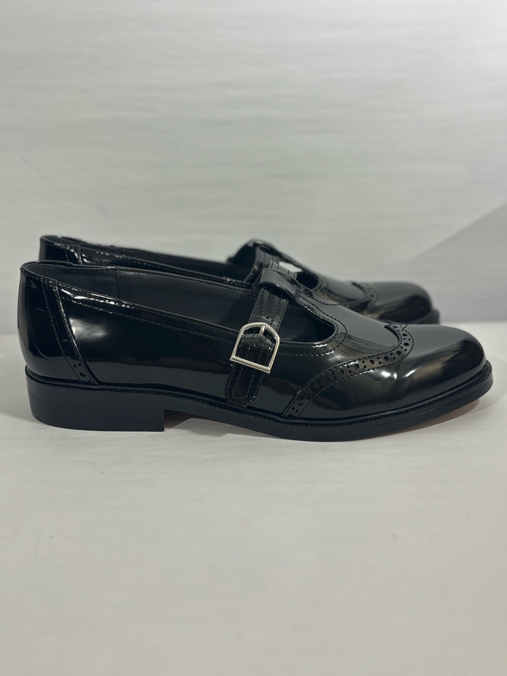 Franco Sarto Marson Mary Jane Oxford Loafers Black Patent Size 11M NWB